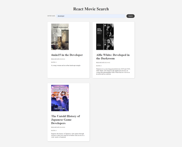 React Search movies by React